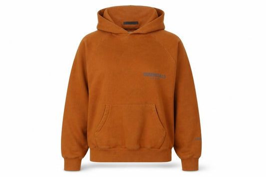 Front view of Essentials Fear of God Women’s Brown XS Oversized Pullover Hoodie