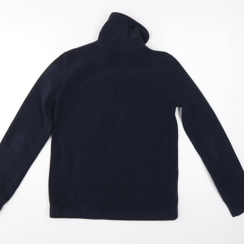 Lacoste Women’s Blue Fleece Zip Jacket UK 8 Sports Logo