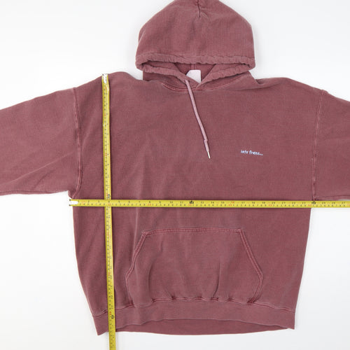 lets frans... Women’s Pink Fleece Pullover Hoodie Size M Logo