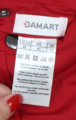 Damart Women’s Red UK 12 Quilted Padded Zip Waistcoat Bodywarmer
