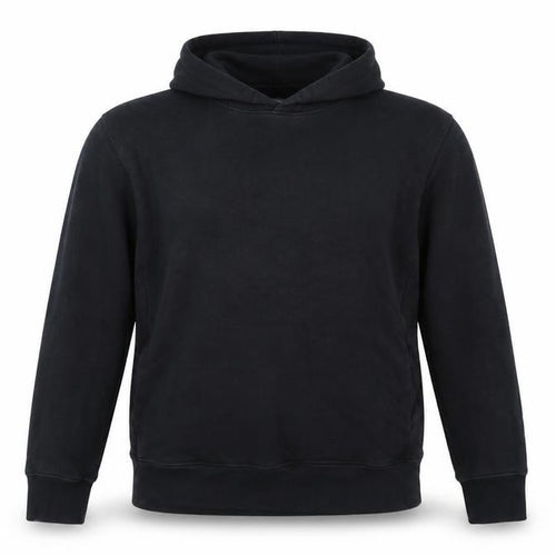 Uniqlo Unisex Adults Black M Pullover Hoodie Cotton Hooded Pockets