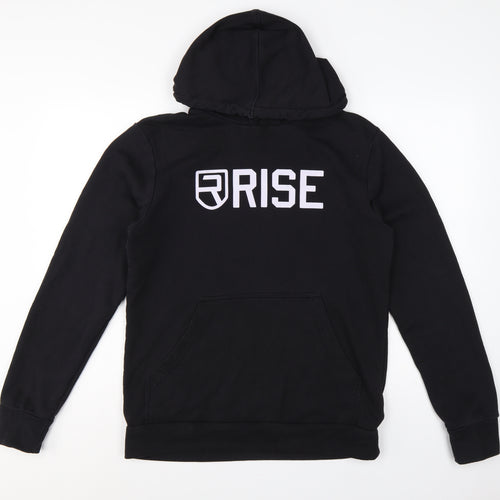 Rise Men’s Black Medium Pullover Logo Graphic Hoodie