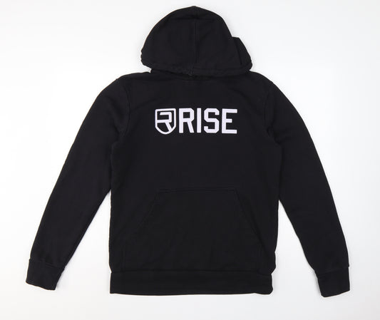Rise Men’s Black Medium Pullover Logo Graphic Hoodie