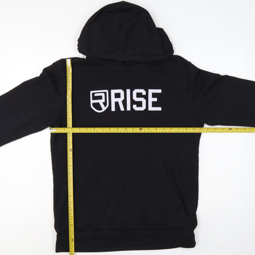 Rise Men’s Black Medium Pullover Logo Graphic Hoodie