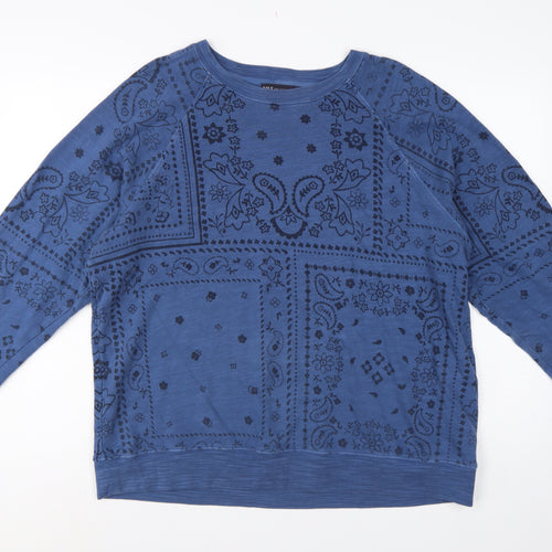 Marks & Spencer Women’s Blue UK 16 Paisley Pullover Sweatshirt