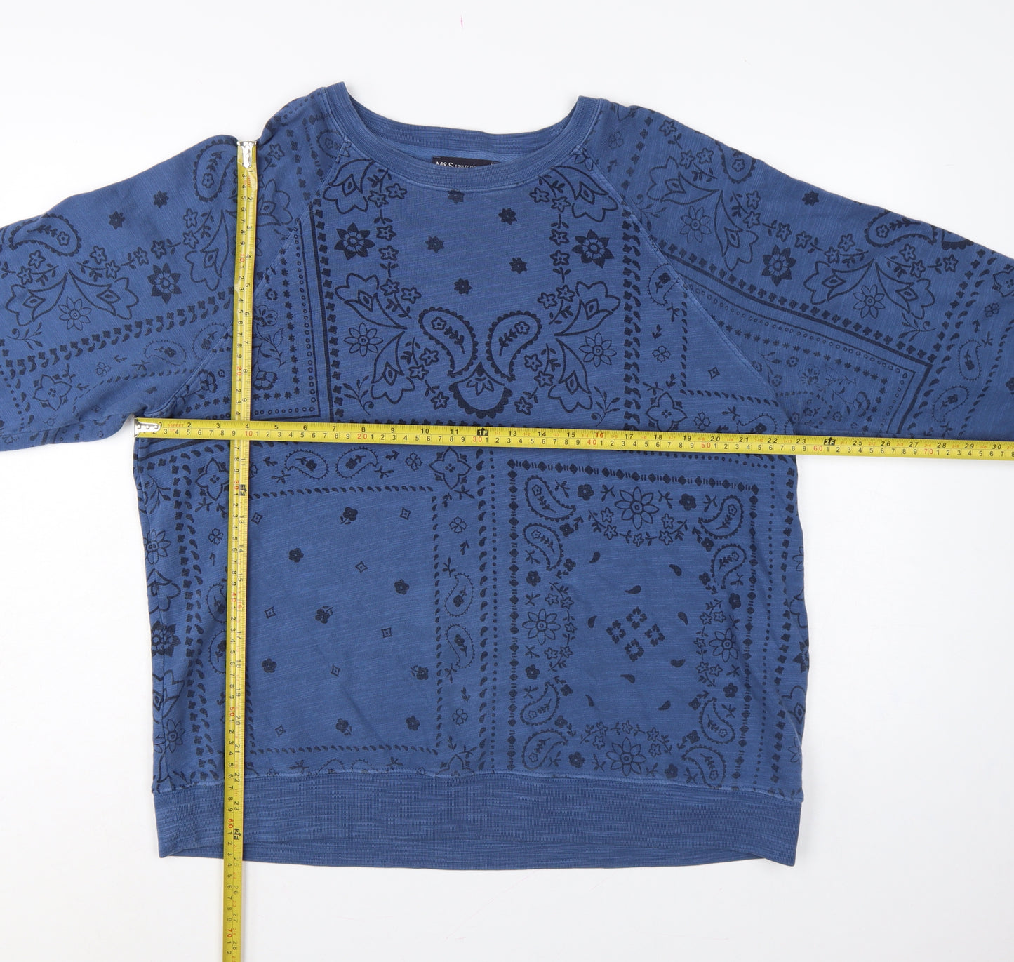 Marks & Spencer Women’s Blue UK 16 Paisley Pullover Sweatshirt