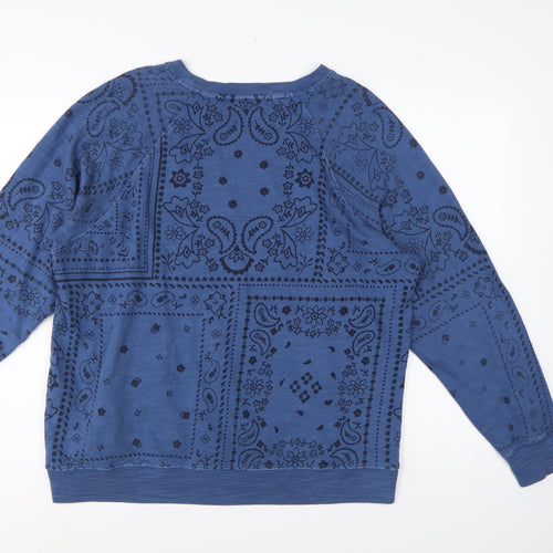 Marks & Spencer Women’s Blue UK 16 Paisley Pullover Sweatshirt