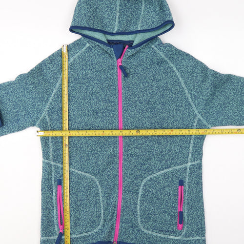Weird Fish Women’s Blue Hooded Fleece Jacket Size 14 Full Zip
