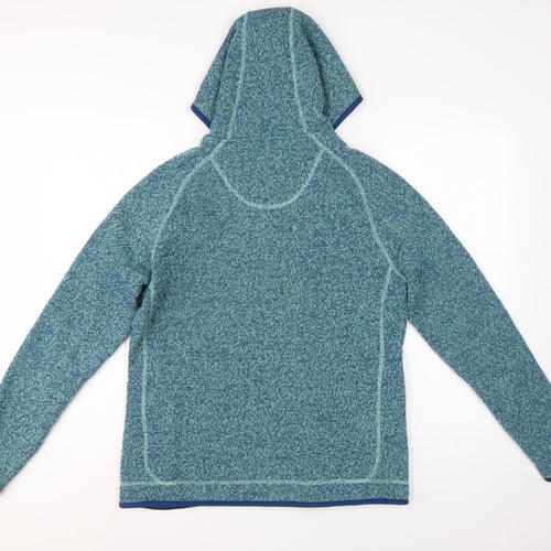 Weird Fish Women’s Blue Hooded Fleece Jacket Size 14 Full Zip