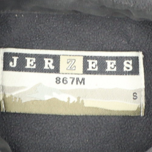 Jerzees Men’s Black Small Fleece Snap Shirt Jacket Outdoor Workwear