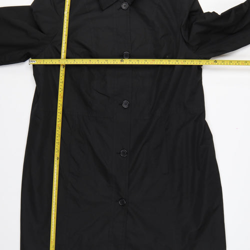 Essence Evans Women's Black UK 22 Mid-Length Button Overcoat Lined