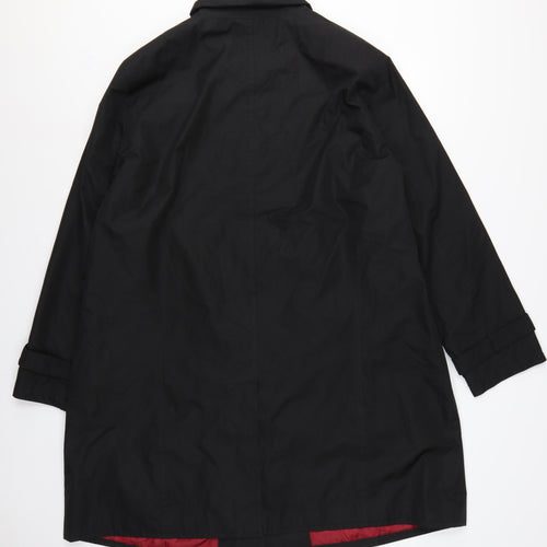 Essence Evans Women's Black UK 22 Mid-Length Button Overcoat Lined