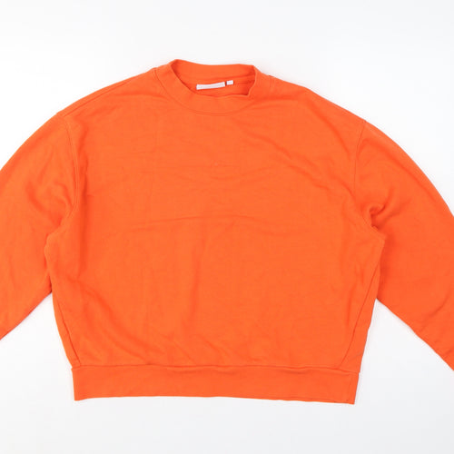 Weekday Women’s Orange XS Pullover Crew Neck Sweatshirt