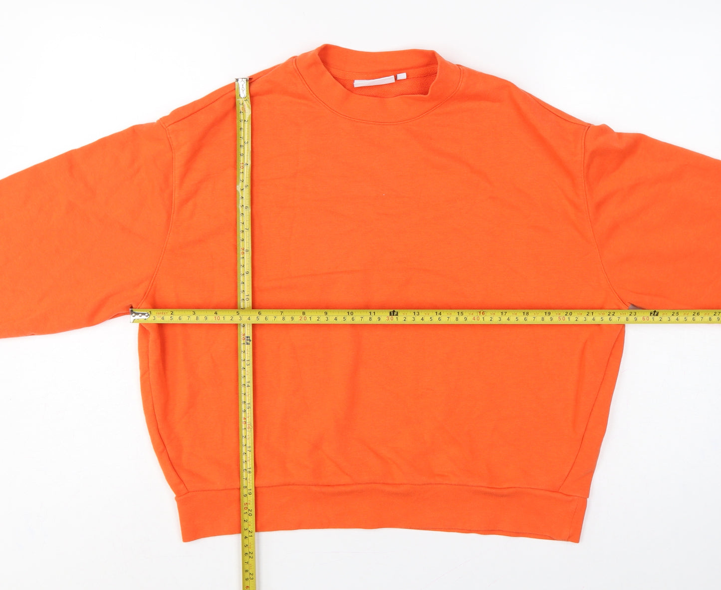 Weekday Women’s Orange XS Pullover Crew Neck Sweatshirt