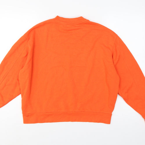 Weekday Women’s Orange XS Pullover Crew Neck Sweatshirt