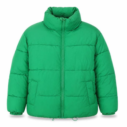 New Look Women’s Green UK 10 Quilted Puffer Jacket Full Zip