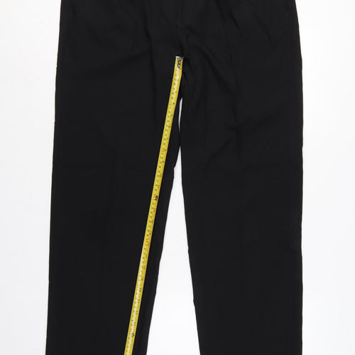 Marks and Spencer Men Black 33in Regular Straight Dress Trousers