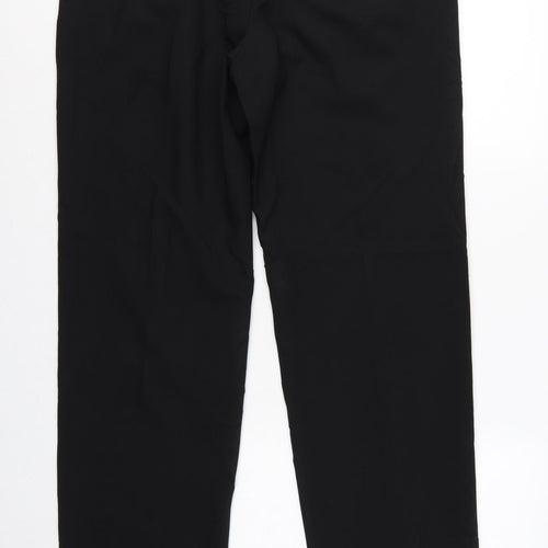 Marks and Spencer Men Black 33in Regular Straight Dress Trousers