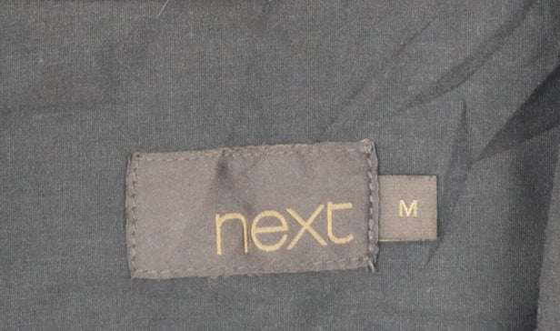 Next Men’s Black M Military Long Sleeve Button-Up Pocket Shirt