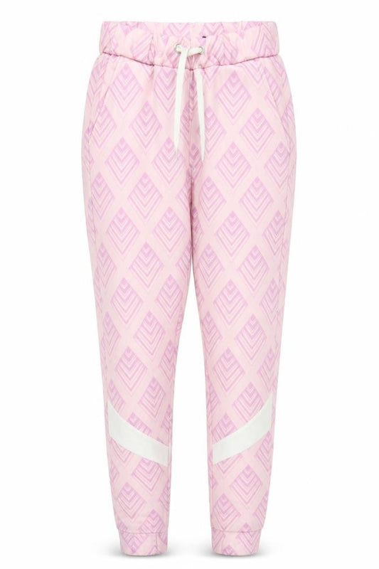Pepsi x boohoo Women's Pink UK 8 Geometric Cuffed Jogger Trousers