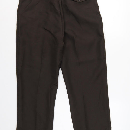 Premier Man Men's Black 34S Pleated Straight Dress Trousers