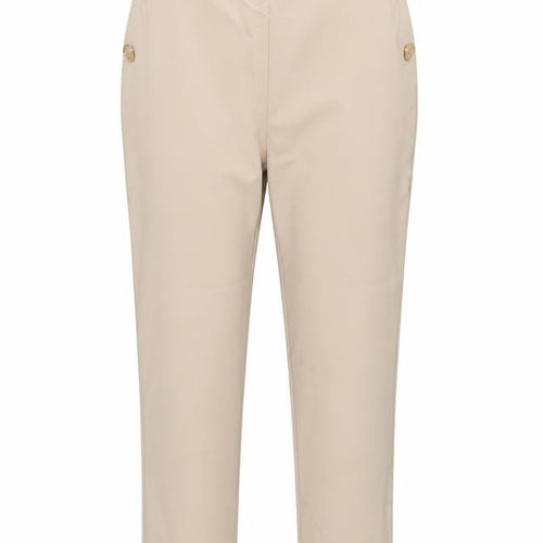 Zara Women Beige High Rise Tapered Tailored Trousers Size S