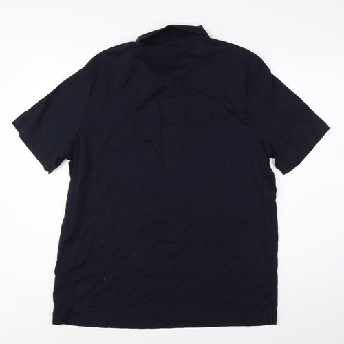 Autograph Men Blue XL Supima Cotton Short Sleeve Polo Shirt