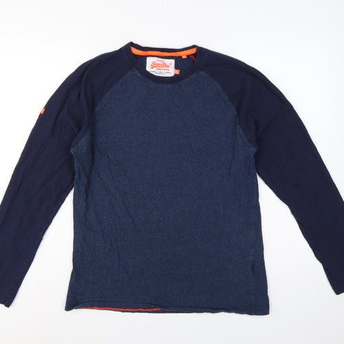 Superdry Men’s Blue XL Orange Label Raglan Long Sleeve T-Shirt