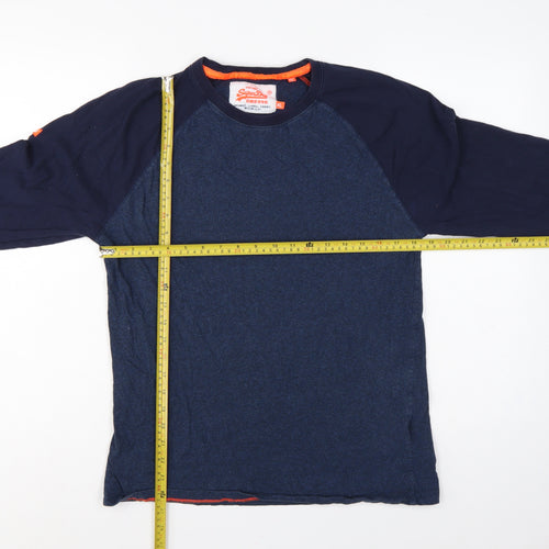 Superdry Men’s Blue XL Orange Label Raglan Long Sleeve T-Shirt
