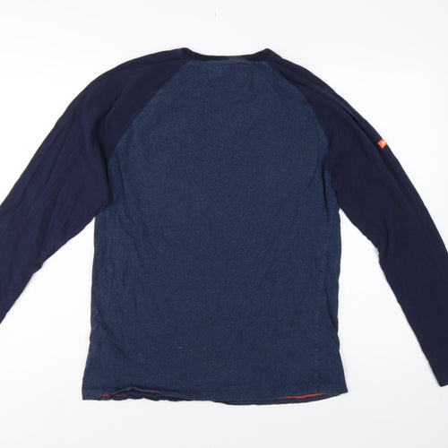 Superdry Men’s Blue XL Orange Label Raglan Long Sleeve T-Shirt