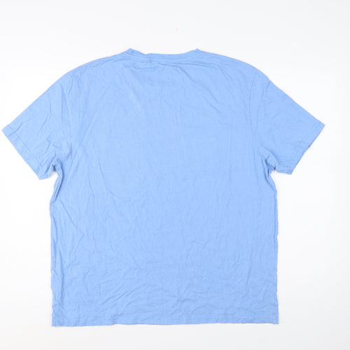 Bench Men's Blue XXL City Skyline Graphic Print Crew Neck T-Shirt