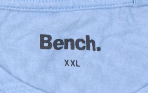 Bench Men's Blue XXL City Skyline Graphic Print Crew Neck T-Shirt