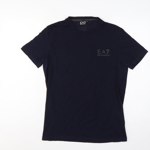 EA7 Emporio Armani Men’s Black S Slim Fit Logo Crew Neck T-Shirt