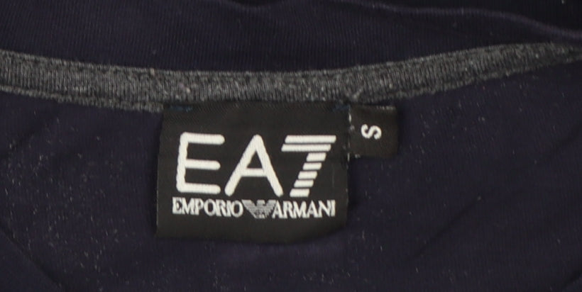 EA7 Emporio Armani Men’s Black S Slim Fit Logo Crew Neck T-Shirt