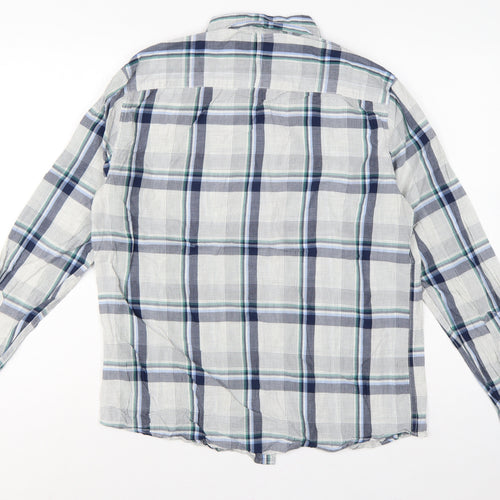 Banana Republic Men’s M Blue Green Plaid Slim Fit Cotton Shirt