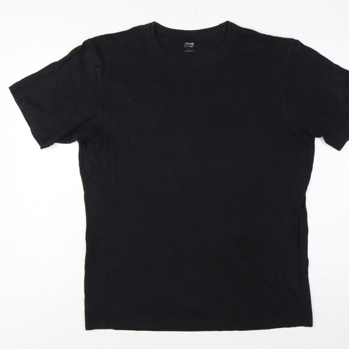 Uniqlo Men’s Black L Crew Neck Short Sleeve Cotton T-Shirt