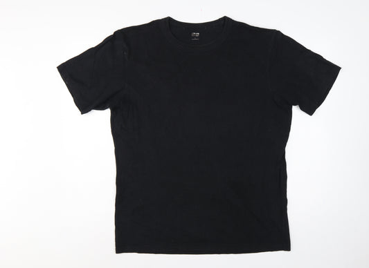 Uniqlo Men’s Black L Crew Neck Short Sleeve Cotton T-Shirt