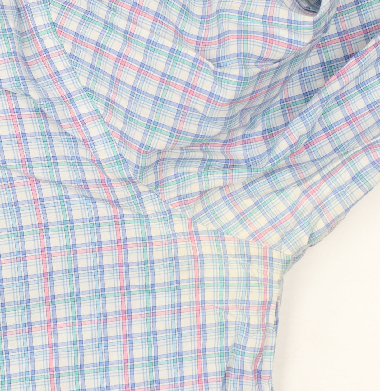 Hackett London Men’s Blue Check Slim Fit Cotton Shirt Medium