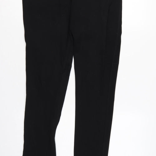 DKNY Jeans Women Black M Straight Leg Pull-On Trousers Pockets