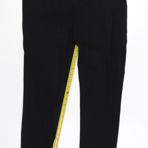 DKNY Jeans Women Black M Straight Leg Pull-On Trousers Pockets