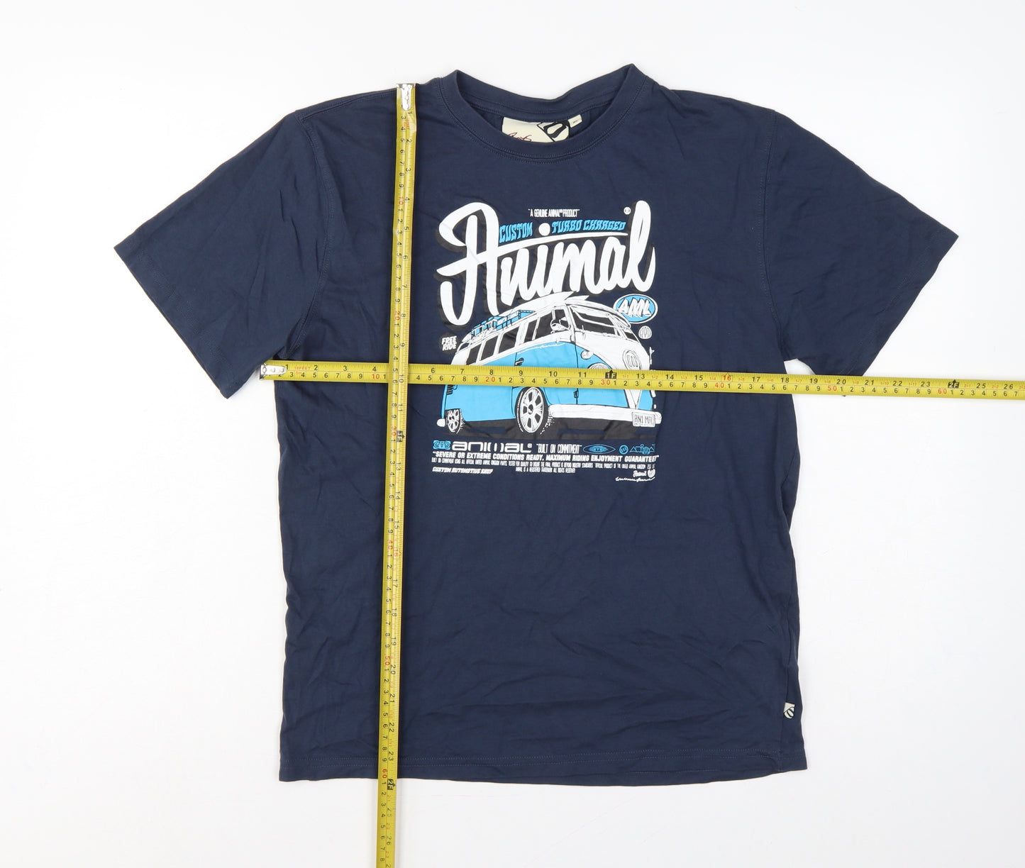 Animal Teens Blue Size 13 Camper Van Graphic Print Crew Neck T-Shirt
