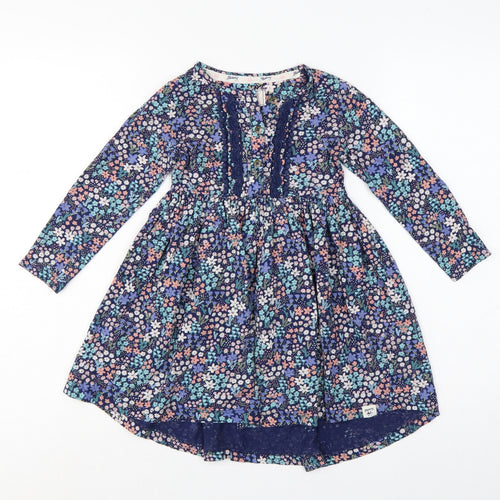 Mantaray Girls Multicoloured 5-6 Years Floral Fit & Flare Cotton Dress