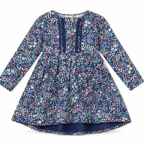 Mantaray Girls Multicoloured 5-6 Years Floral Fit & Flare Cotton Dress