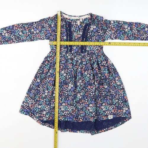 Mantaray Girls Multicoloured 5-6 Years Floral Fit & Flare Cotton Dress