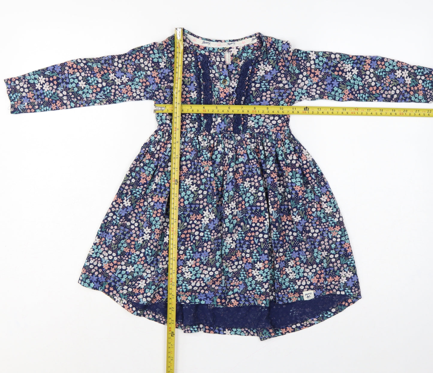 Mantaray Girls Multicoloured 5-6 Years Floral Fit & Flare Cotton Dress