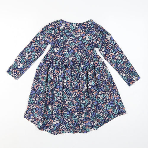 Mantaray Girls Multicoloured 5-6 Years Floral Fit & Flare Cotton Dress