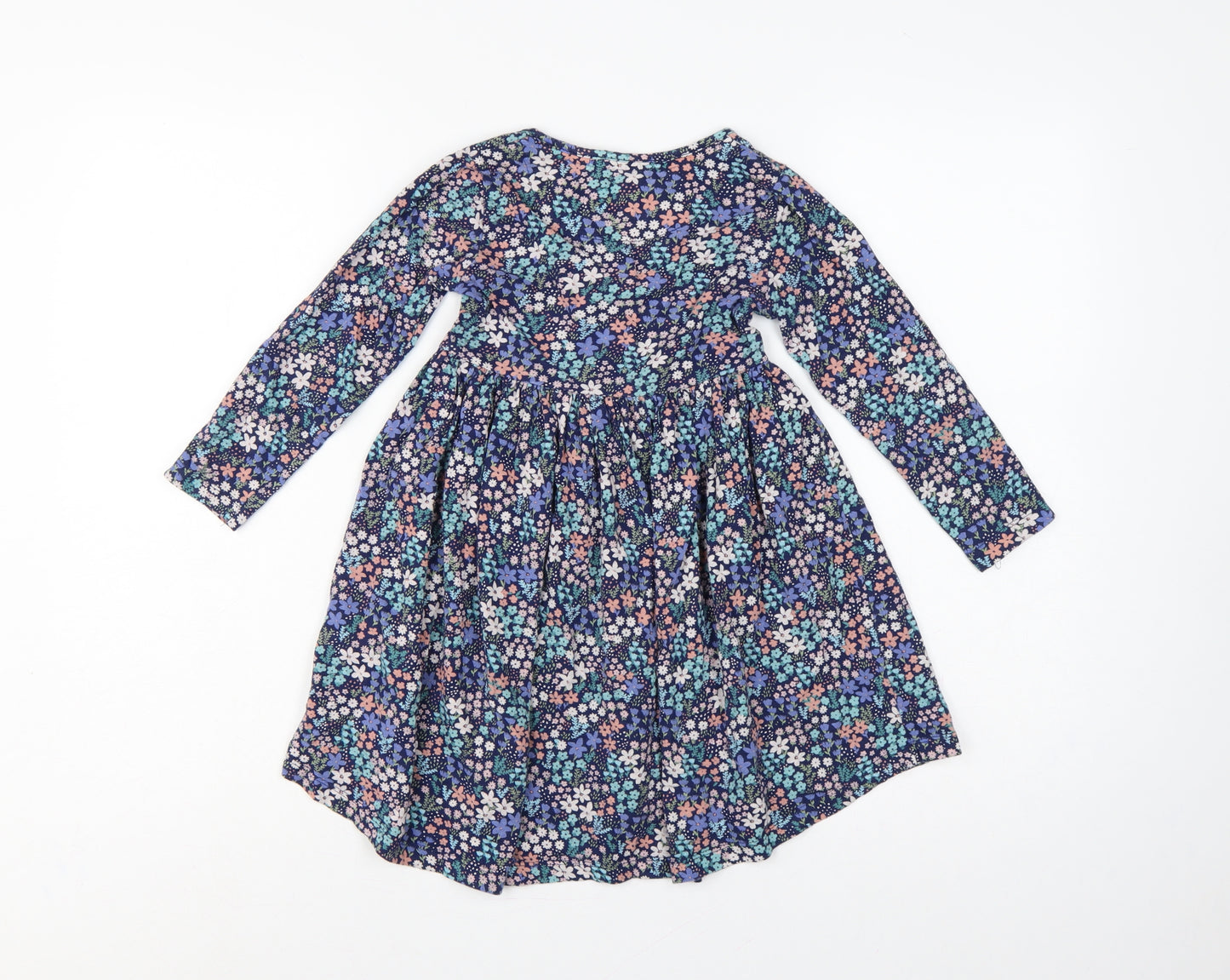 Mantaray Girls Multicoloured 5-6 Years Floral Fit & Flare Cotton Dress