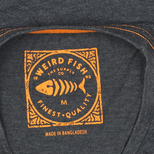 Weird Fish Men's Navy M Graphic Print Organic Cotton T-Shirt