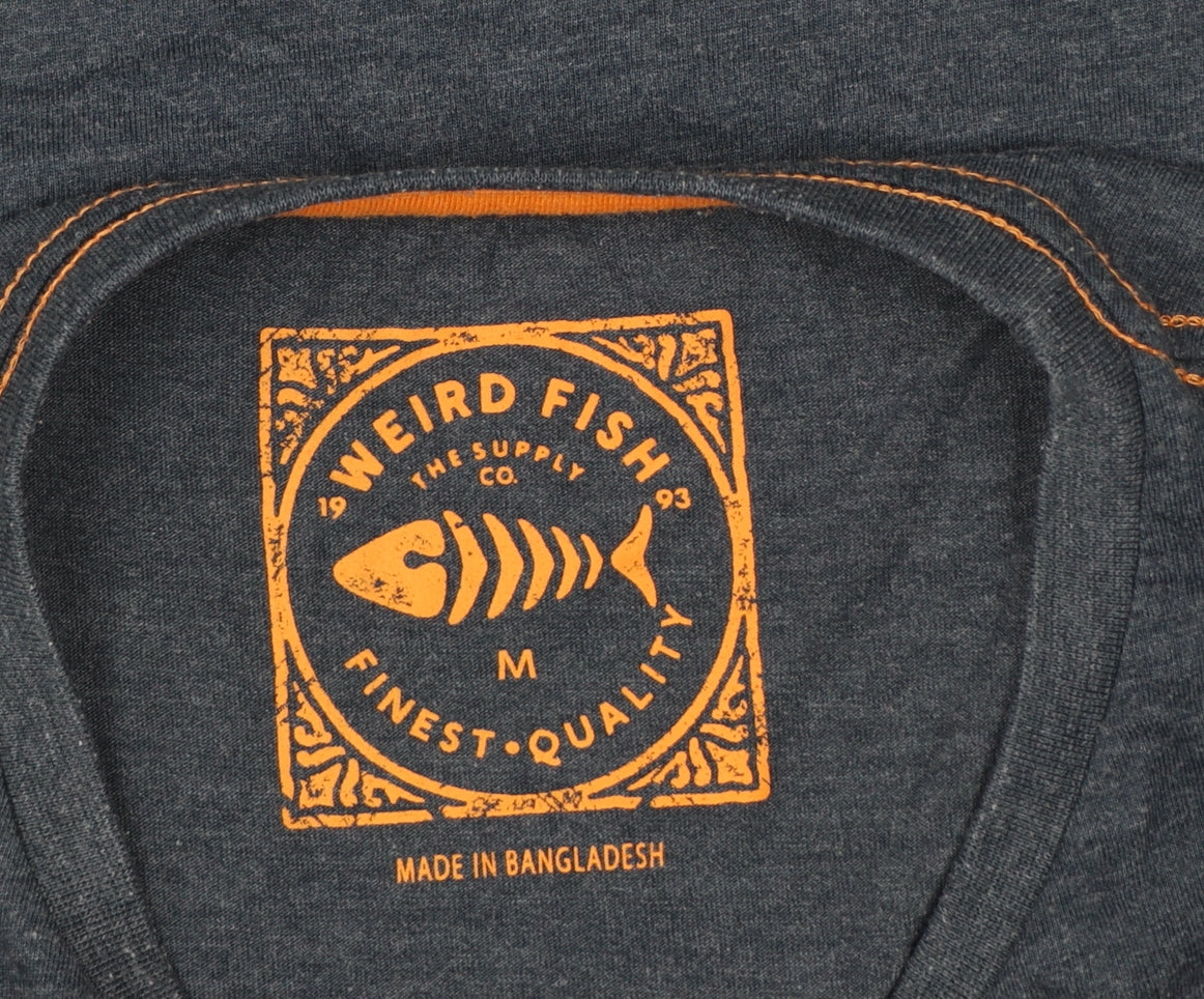 Weird Fish Men's Navy M Graphic Print Organic Cotton T-Shirt