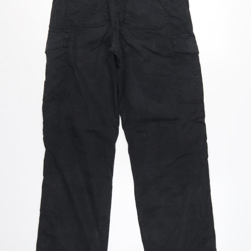 Marks & Spencer Women’s Black Size 8 Long Cargo Trousers Pockets